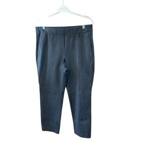 J.Jill Ponte Slim Leg Pants Charcoal Gray Elastic Waist Women's L